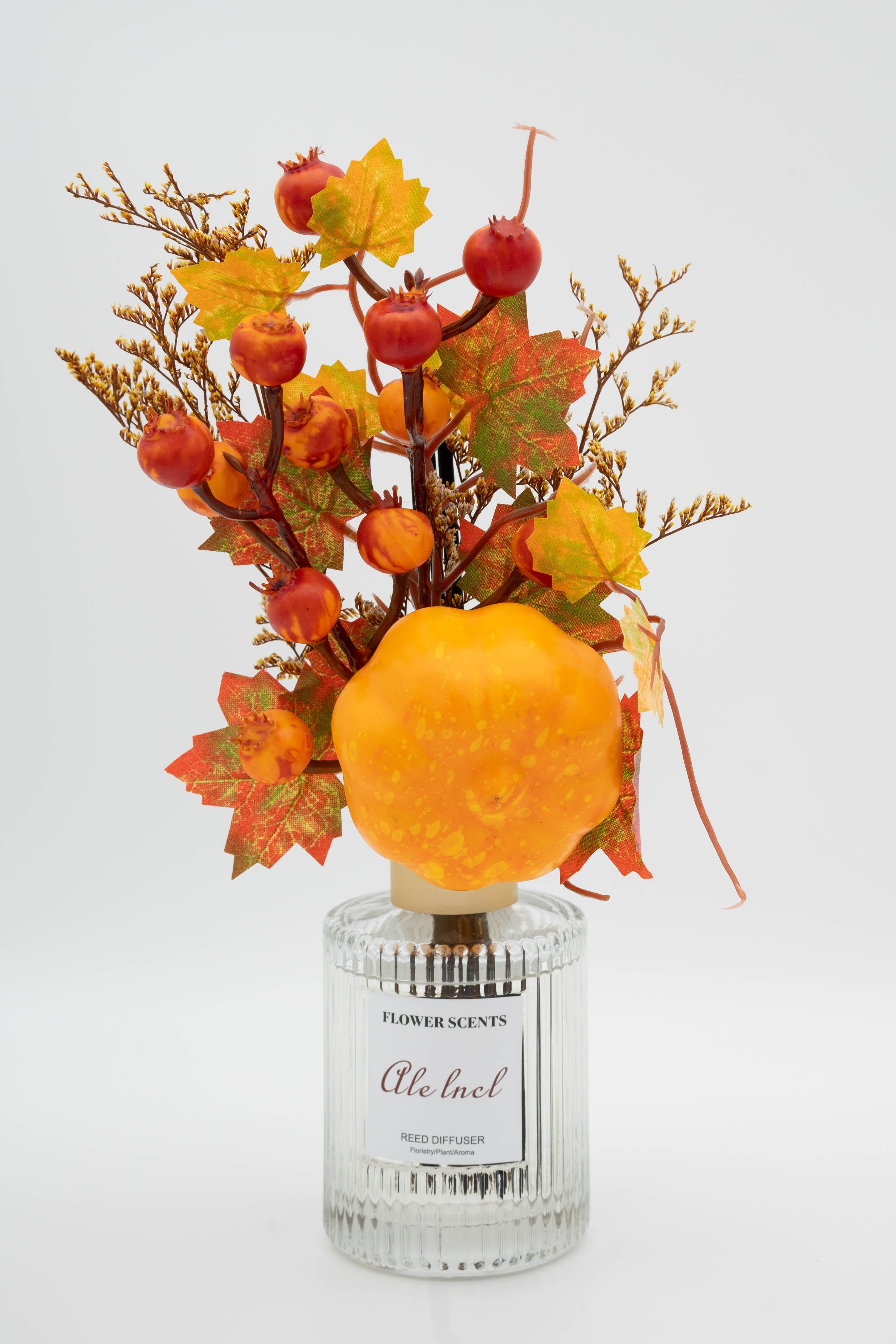 Yellow Pumpkin Maple Leaf Reed Diffuser